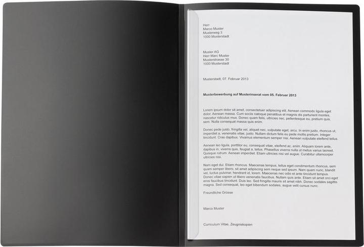 Produktbild Kolma Präsentationsmappe Vario A4 Klemmschiene 2-teilig anthrazit (A4, 1x)