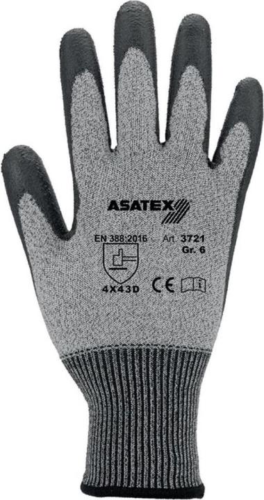 Productafbeelding Asatex Snijwerende handschoenen maat 8 grijs-gesmolten/zwart EN 388 PPE categorie II (8)