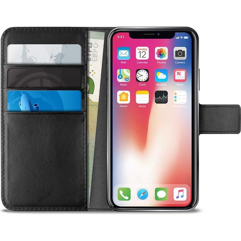 Puro IPCX65BOOKC4BLK, Geldbörsenhülle, Apple, IPHONE XS MAX, 16,5 cm (6.5 Zoll), Schwarz (Apple iPhone XS Max), Smartpho...