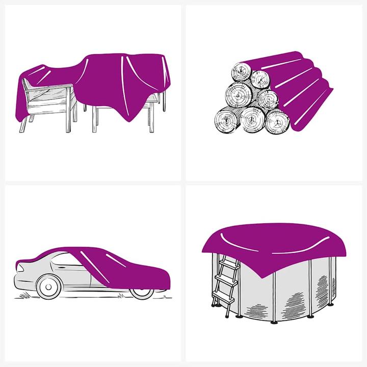 Actual product image vidaXL Abdeckplane 600 g/m² (5 x 7 m)