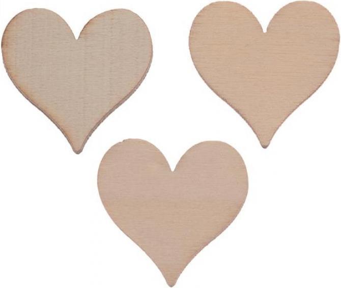 Image du produit Glorex Saupoudrer Coeurs Bois 15p. (15 pcs)