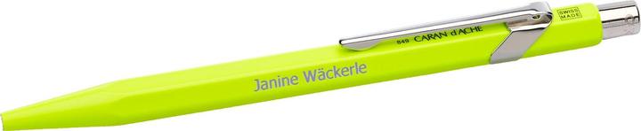 Caran d'Ache Kugelschreiber mit Namensgravur (Giallo neon)
