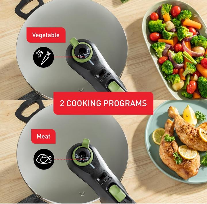 Image du produit Tefal Secure Trendy Schnellkochtopf (Cuiseur à vapeur, Acier inoxydable, 22 x 25.05 cm)