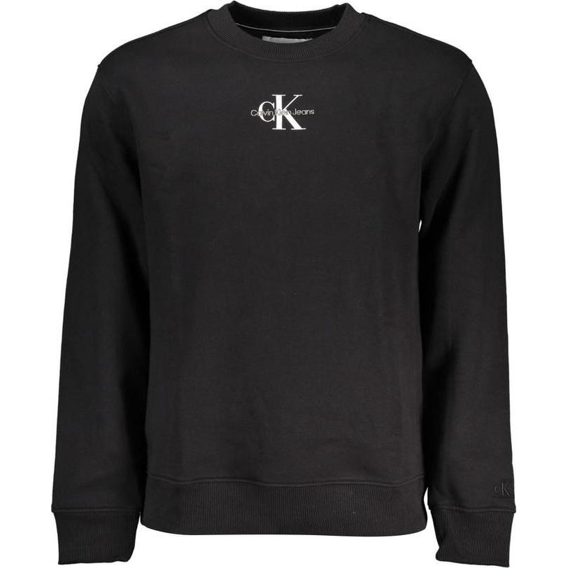 Calvin Klein Jeans, Uomini, Felpa + Maglione, Monologo girocollo, Nero, (XXL)