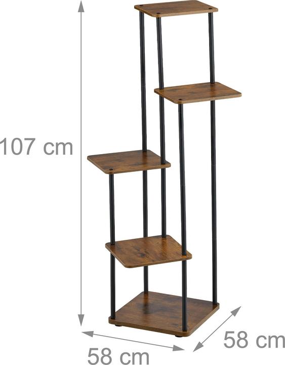 Produktbild Relaxdays Pflanzenregal Metall 5 Ablagen