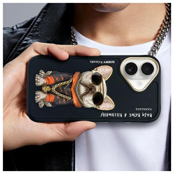 Produktbild Audi Nimmy case iPhone 16 6.1" black Glasses Cool Dog (Apple iPhone 16)