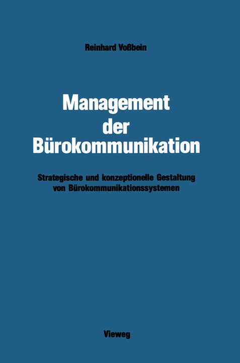 Produktbild Management der Bürokommunikation (Deutsch, Reinhard Vossbein, 2012)