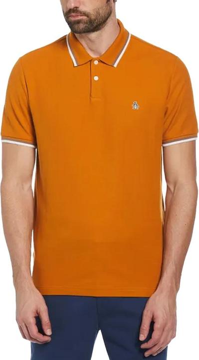 Original Penguin Poloshirt Mit kontrastfarbenen Streifen (L)