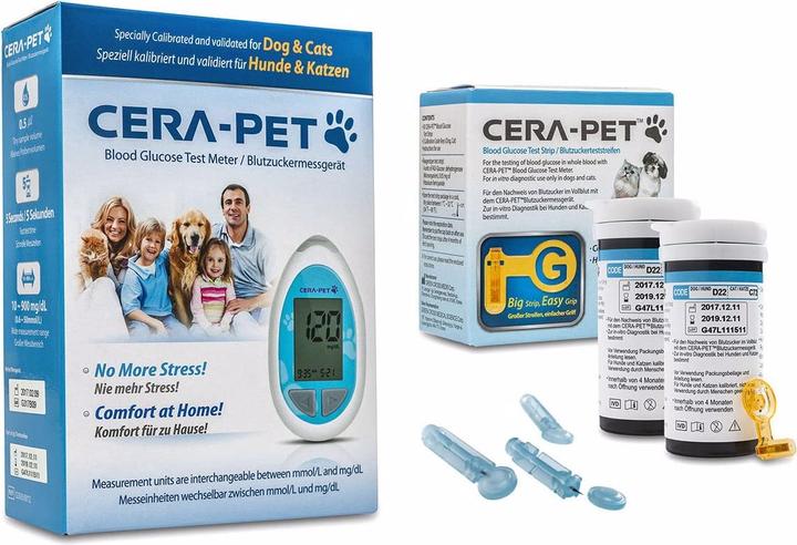 Produktbild Cera-Pet Blutzuckermessgerät Set für Hunde und Katzen (Blutzuckermessgerät)