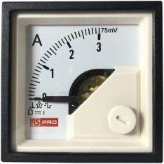 Image du produit RS PRO Ampèremètre 3A DC Bobine rotative, 45mm x 45mm / 1 %.
