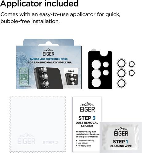 Image du produit Eiger Mountain Glass Lens Ring clear (1 pcs, Samsung Galaxy S26 Ultra)
