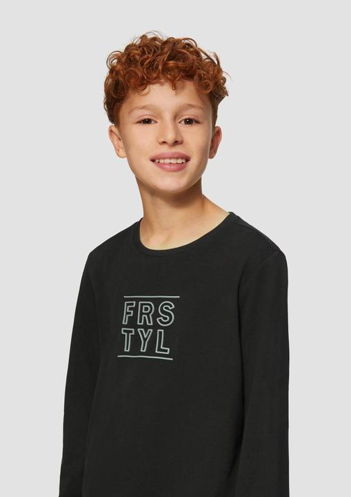 Produktbild S.Oliver T-Shirt Langarmshirt mit gummiertem Frontprint (146, 152)