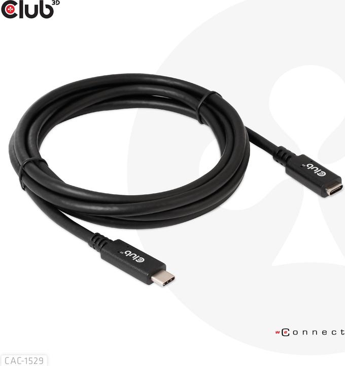 Produktbild Club 3D USB-C – USB-C (2 m, USB 3.2 Gen 1, 60 W)