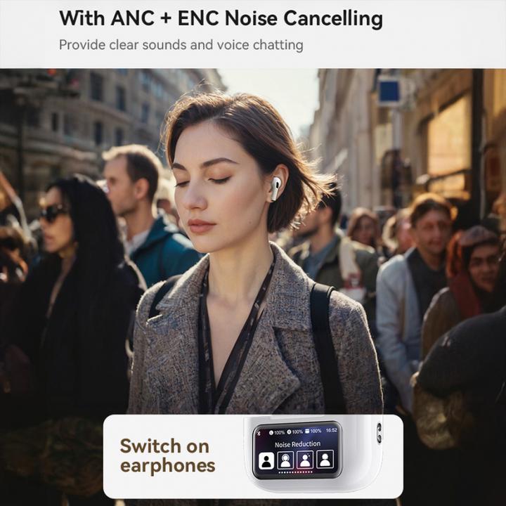 Actual product image Yesido TWS29 (ANC&ENC) Bluetooth 5.3 LCD-Kopfhörer, 360 mAh, Weiss (ANC, Wireless)