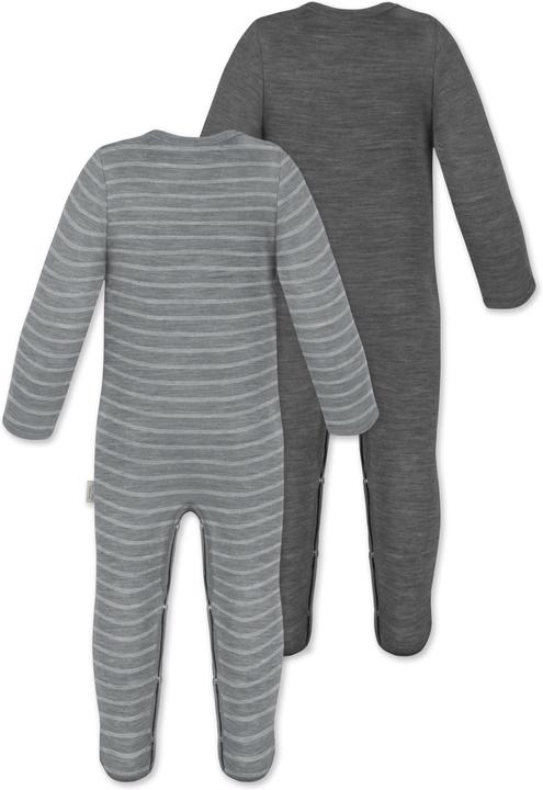 Produktbild Normani 2er Pack MERINO Baby Merino Strampler „Levin" - 9413 (56)