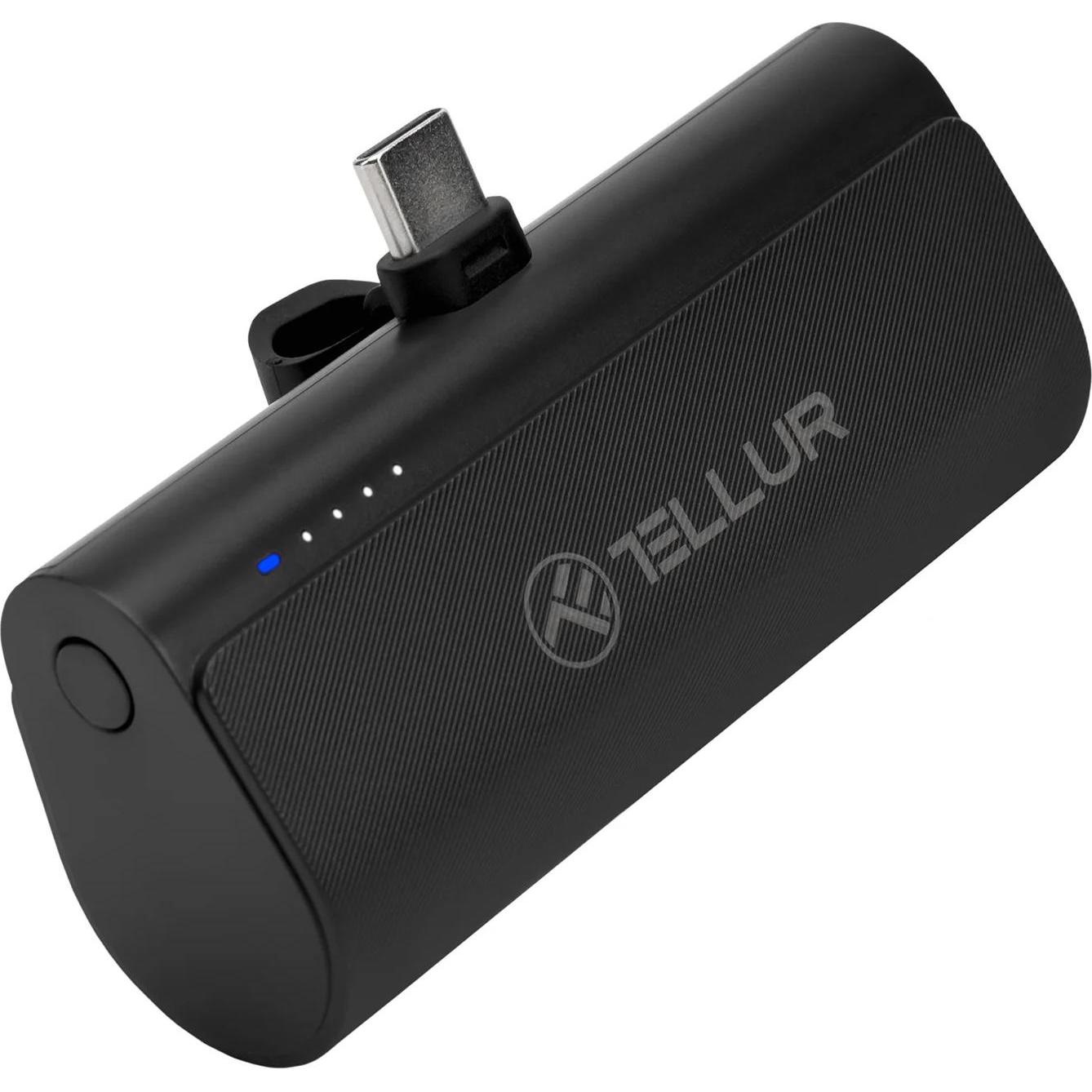 Tellur Nero Pd201 Powerbank 5000Mah (5000 Mah, 20 W, 18.50 Wh), Powerbank,