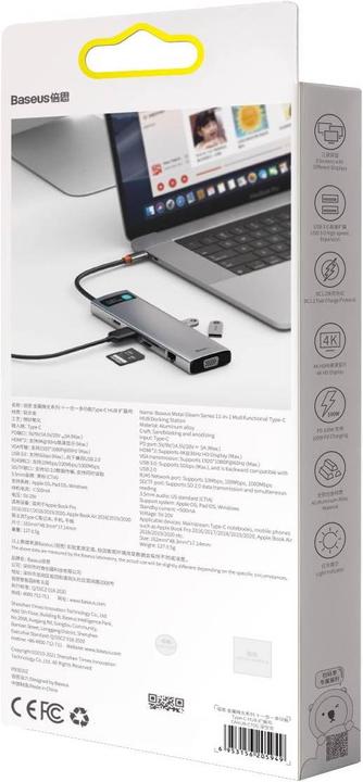 Actual product image Baseus CAHUB-CT0G (USB-C, 11 ports)