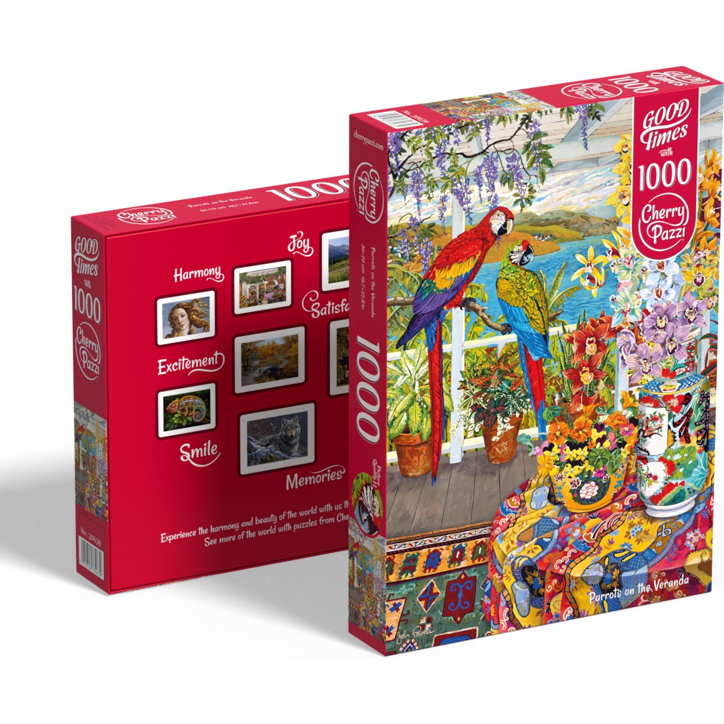 Thumbnail - Cherry Pazzi Puzzle Papageien auf der Veranda 1000 Teile (1000 Teile)
