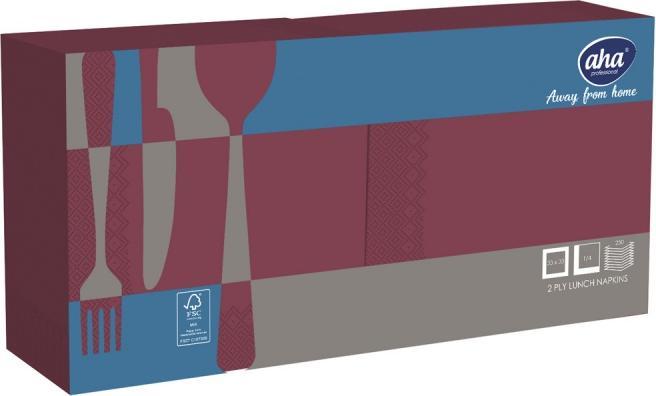Image du produit Aha Serviettes AFH, 2 plis, pliage 1/4, 33x33cm, 250 pièces, marron (250 x, 33 x 33 cm)