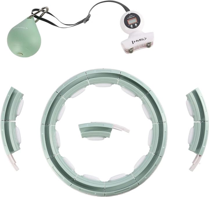 Image du produit HMS Hula Hop HHM15 avec aimant et poids vert + compteur (100 cm, 1500 g)