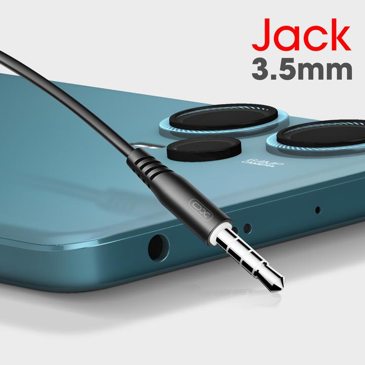 Actual product image xO wired earphones EP69 jack 3,5 mm black (Cable)