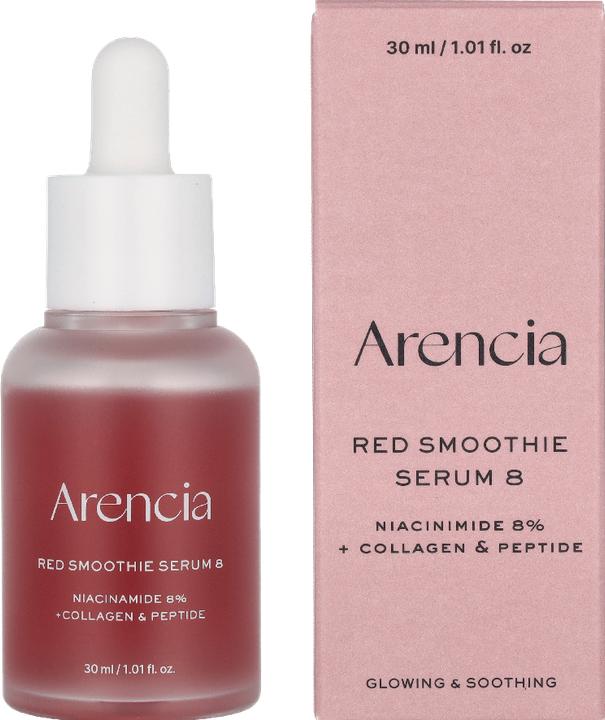 Actual product image Arencia Red Collagen + Peptide Smoothie Serum with 8% Niacinamide and Vitamin C (30 ml)