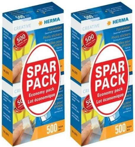 Immagine prodotto Herma Doppia confezione adesiva fotografica 2x500 pezzi Sparpack
