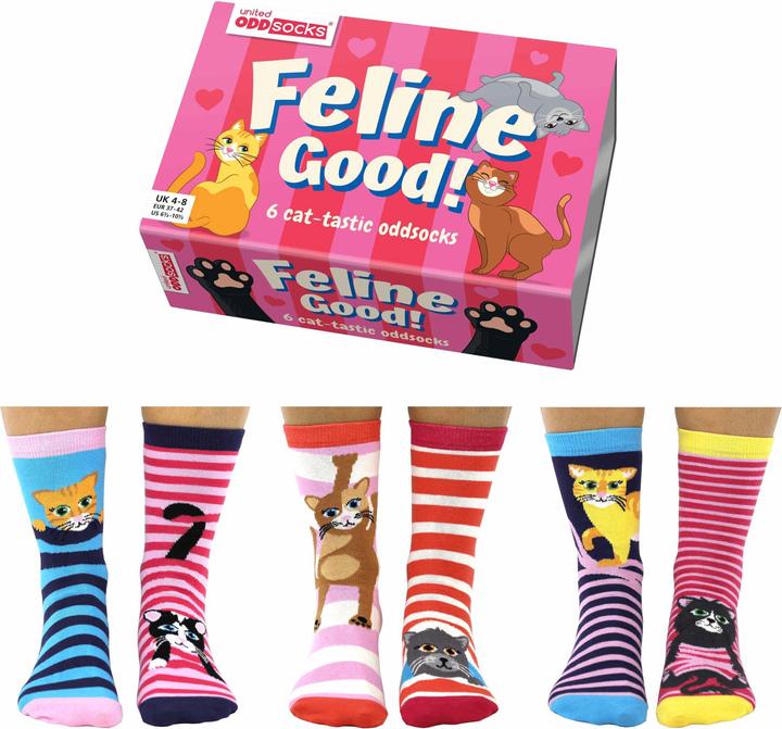 Produktbild United Oddsocks Feline Good (3er Pack, 37 - 42)