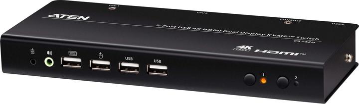 Aten CS742H 2-Port USB 4K HDMI Dual Display KVMP Switch