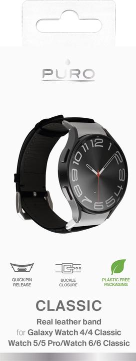 Image du produit Puro Bracelet classique pour Samsung Galaxy Watch 4, 4 Classic, 5, 5 Pro, 6 et 6 Classic