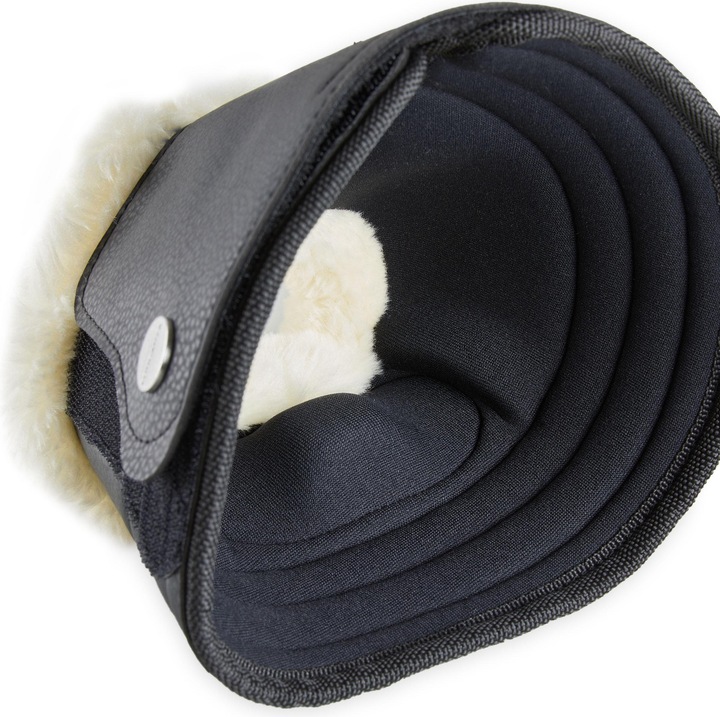 Produktbild Fouganza Hufglocken offen Synthetik-Lammfell Pferd/Pony - 500 schwarz