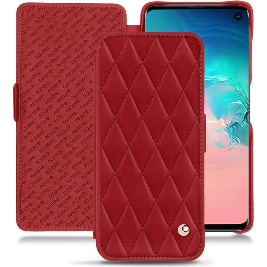 Thumbnail - Noreve Lederschutzhülle horizontal (Samsung Galaxy S10e), Smartphone Hülle, Rot