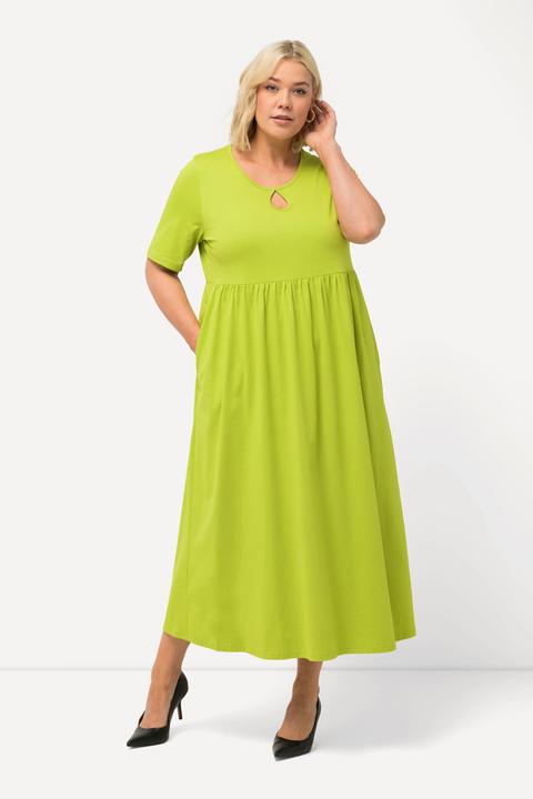 Actual product image Ulla Popken Keyhole Neckline Empire Knit A-line Pocket Dress (54)