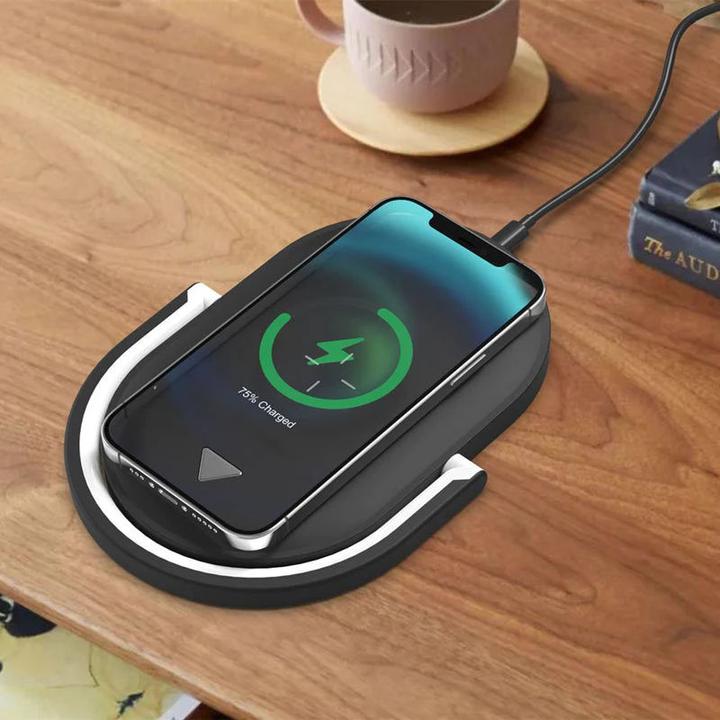 Image du produit Hermex Station de charge avec éclairage Chargeur de smartphone Chargeur sans fil (15 W)