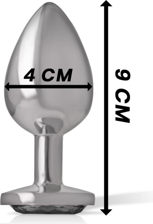 Actual product image Intense Anal Plug Metal Black Size L