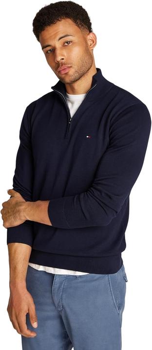 Actual product image Tommy Hilfiger Essential Cotton Zip Mock (XL)