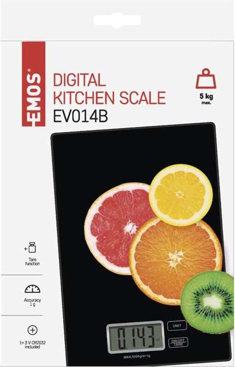 Actual product image Emos Digital kitchen scales EV014B black