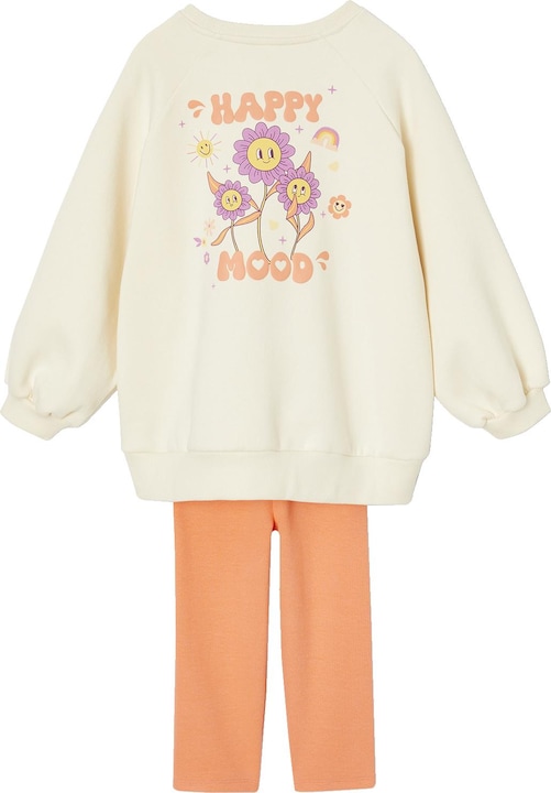 Actual product image Vertbaudet Mädchen-Set: geblümtes Sweatkleid mit Recycling-Polyester & 3/4-Leggings (146)