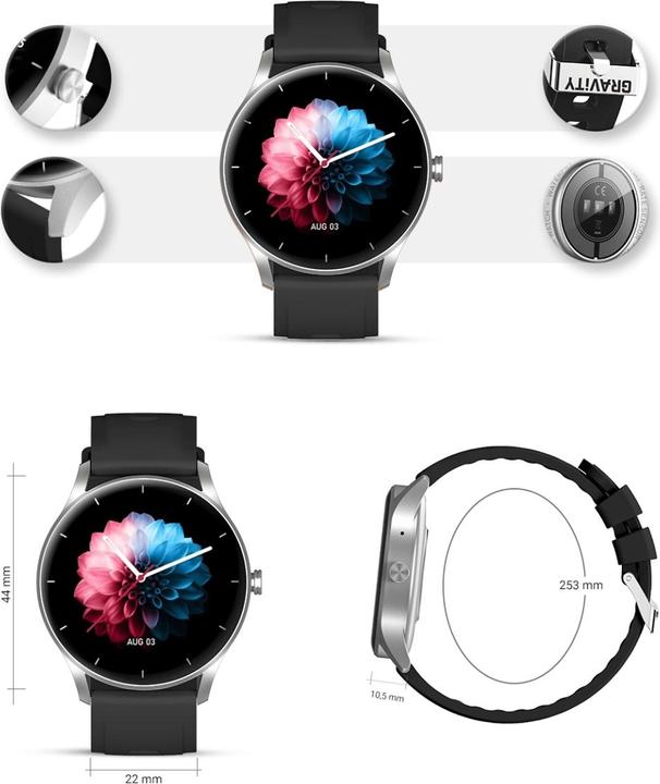 Produktbild Gravity Unisex GT2-6 – Bluetooth-Anrufe, individuelle Zifferblätter (sg019f)