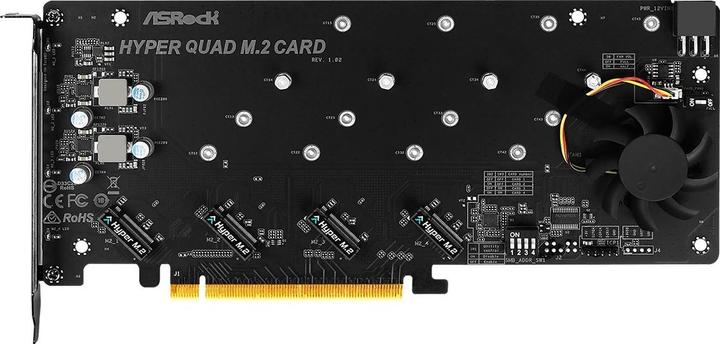 Actual product image AsRock Hyper Quad M.2 Card (AM5)