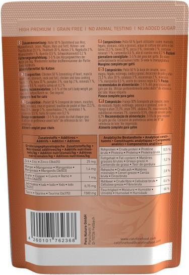 Produktbild Catz Finefood No.25 Huhn & Thunfisch (Adult, 1 Stk., 90 g)