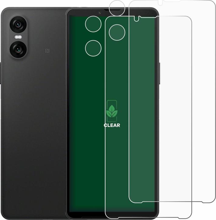 Produktbild ScreenLeaf Schutzfolie nachhaltiger Displayschutz Displayschutzfolie Folie Klar Transparent (2 Stk., Sony Xperia 10 VI)