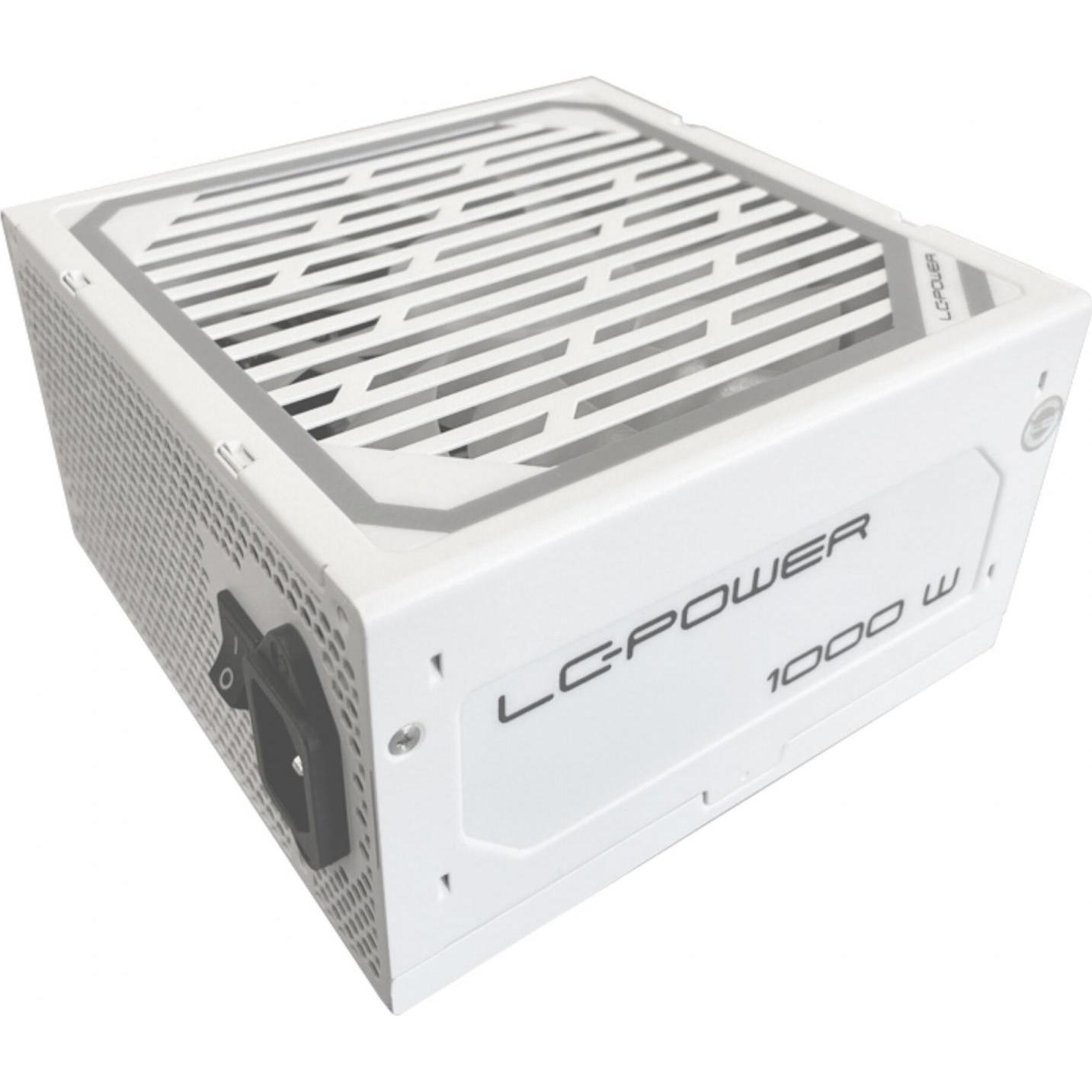 Thumbnail - LC-Power Netzteil 1000W LC1000MW Modular V3.1 (80+Gold)white (1000 W), PC Netzteil, Weiss