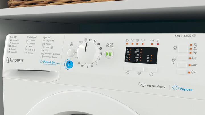 Image du produit Indesit BWSA 7125X WV FR Lave-linge à chargement frontal 7 kg 1200 tr/min B Blanc (7 kg, Gauche)