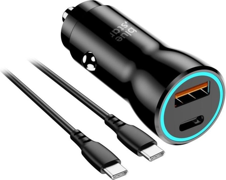 Actual product image 25W USB-C car charger + USB-C cable