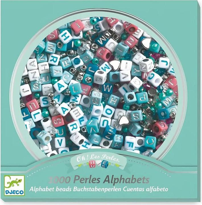 Actual product image Djeco Letter beads silver