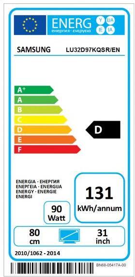 Energie-Label Samsung U32d970q (3840 x 2160 Pixel)