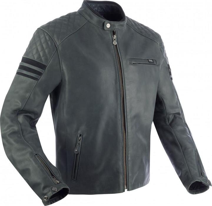 Actual product image Segura TRACK Lederjacke grau-schwarz M (Men, M)