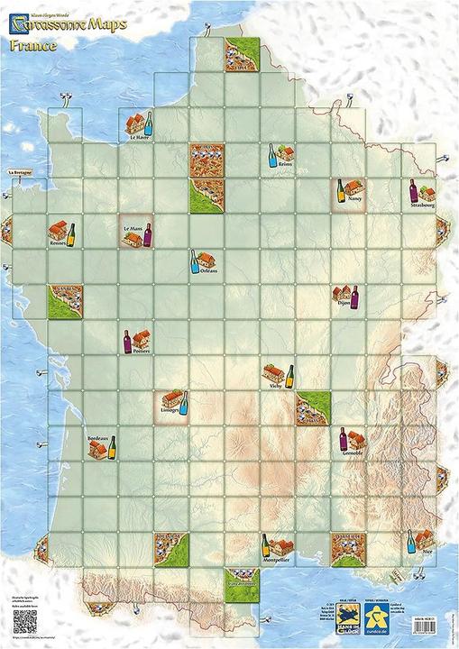 Produktbild Hans im Glück Carcassonne Maps Frankreich (Deutsch, 2 - 5 Spieler)