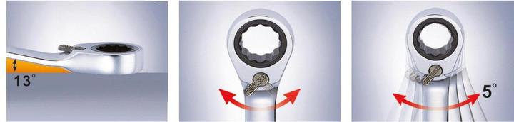 Actual product image KS Tools DUO GEARplus combination wrench, reversible